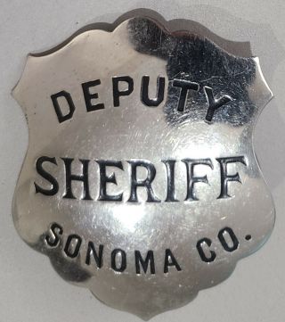 Obsolete Sonoma County California Deputy Sheriff Badge