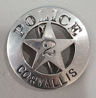 Antique Corvallis Oregon Police Circle Star Badge