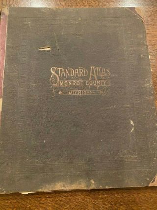 1896 Standard Atlas & Plat Book Monroe County Michigan