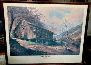 Russell May Print Loretta Lynn’s “butcher Holler Home” Print 1976 Signed