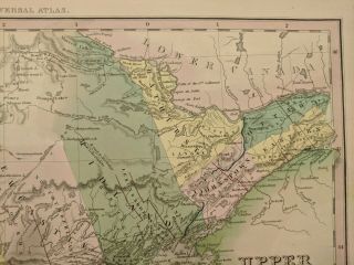 1843 Tanner: Map of Upper Canada,  Ontario,  Lake Superior 3
