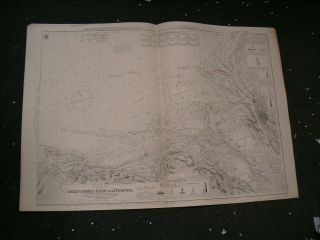 Vintage Admiralty Chart 1170b Uk - Great Ormes Head To Liverpool 1918 Edn