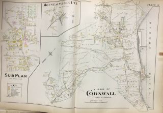 1903 Orange County Ny Cornwall (on Hudson) High School Mountainville Atlas Map