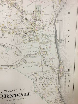 1903 ORANGE COUNTY NY CORNWALL (ON HUDSON) HIGH SCHOOL MOUNTAINVILLE ATLAS MAP 2