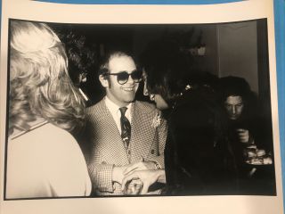 Elton John & Freddie Mercury Vintage 8x10 Photo 1980’s 47