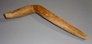 Primitive Old Hand Carved Wood Garden Dibble Bulb Hole Hand Held Planter Tool