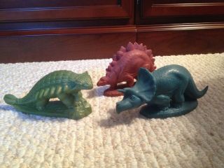 Sinclair Mold - A - Rama Dinosaurs - Ankylosaurus/stegosaurus/triceratops (set Of 3)