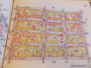 Orig 1928 Brooklyn Williamsburg Nyc York City 10.  5 X 12 Map 24