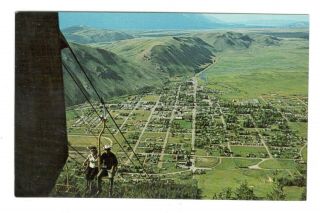 Snow King Mountain Chair Lift Jackson Wyoming Vintage Postcard A112