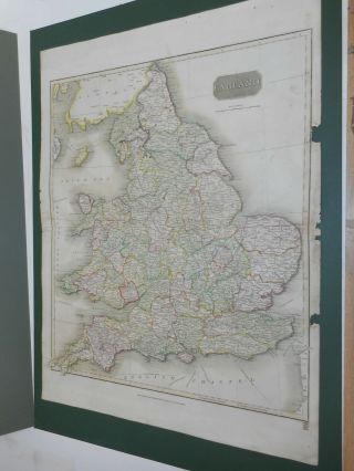 100 Large England Map By Thomson C1814 Coloured