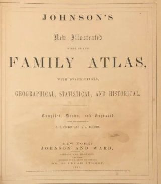 1862 Johnson ' s Illustrated Family Atlas of the World 5