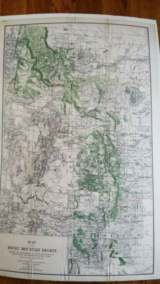 Stunningly Detailed 1885 Map Of The Rocky Mountain Region,  Forests,  Ditches