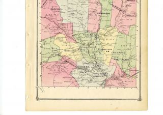 Rare 1875 Map of Lyndon,  Vermont from Atlas of Caledonia County w/family names 3
