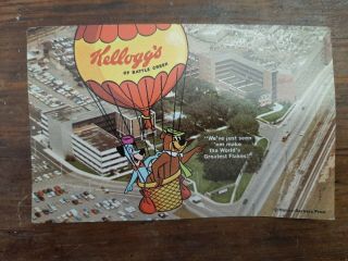 Vintage Postcard Kellogg Company Yogi Bear,  Huckleberry Hound,  1960s
