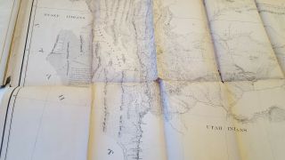 Rare Stansbury Atlas Map of the Great Salt Lake Utah & Area from Leavenworth 3