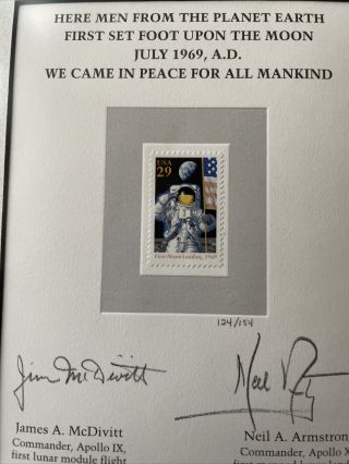Framed Neil Armstrong and James McDivitt Autographs 5