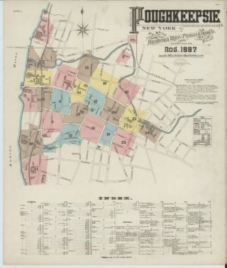 Poughkeepsie,  York Sanborn Map©sheet 24 Maps Full Color
