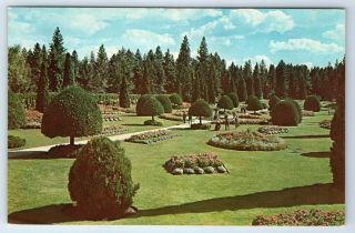 Vintage Postcard Duncan Gardens Manito Park Spokane Washington Wa