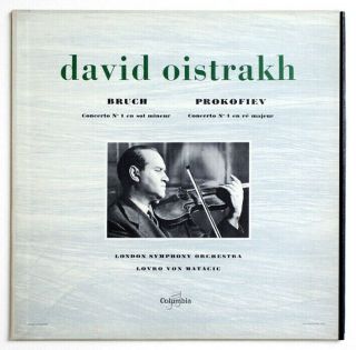 David Oistrakh Bruch & Prokofiev Violin Concertos French Fcx 419 Cassandre Fd Lp