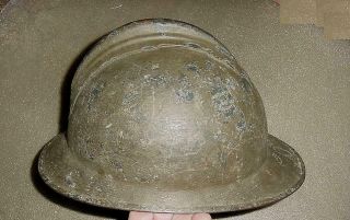 Rare Ww1 Italian M1915/16 Adrian Military Steel Helmet With Liner,  Chin Strap
