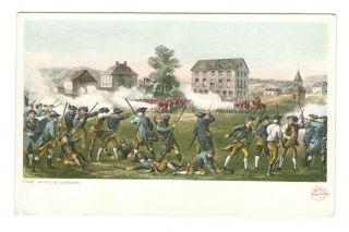 Battle Of Lexington American Revolutionary War Vintage Postcard Lo3