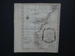 1738 Bellin Atlas Map Western Africa - Canary Islands - Coste D 