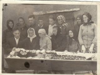 1940s Post Mortem Dead Woman Corpse Funeral Coffin Surreal Odd Old Russian Photo