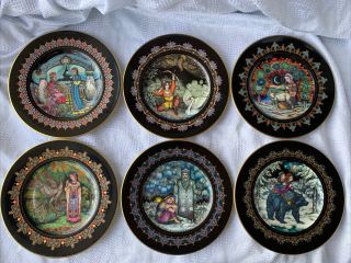 Vintage Heinrich Villeroy & Boch Classic Russian Fairy Tale Plates (6)