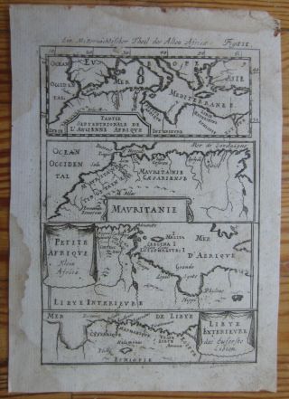 Mallet: Map Of North Africa Tunesia Libya Egypt - 1718