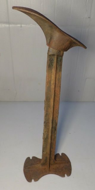 Antique Cast Iron Cobbler Shoe Boot Last Repair Stand Tool Anvil