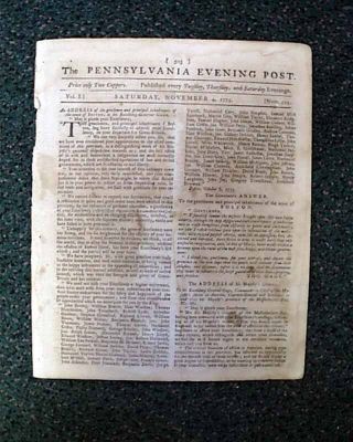 General Willam Howe Replaces Thomas Gage 1775 Revolutionary War U.  S.  Newspaper