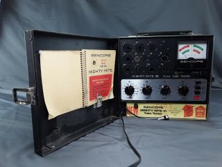 Vintage Sencore Tc154 Tube Checker Mighty Mite Vacuum Tube Tool / Set Up Book