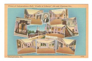 Views Of Independence Hall Philadelphia Pa Vintage Postcard Eb196