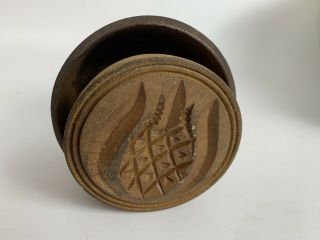 Afaa Antique Primitive Wood Butter Print Mold Carved Pineapple