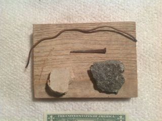 “Original White House Material Removed In 1950” Wood,  Nail,  Stone,  Wire,  Plate 5