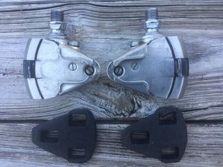 Vintage Campagnolo C Record Sgr Clipless Pedals With Cleats