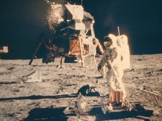 Original1969 NASA Apollo Photo Buzz Aldrin & Lunar Module on Moon by Armstrong 4