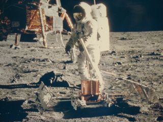 Original1969 NASA Apollo Photo Buzz Aldrin & Lunar Module on Moon by Armstrong 5