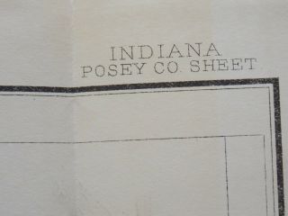1902 Soil Map Posey County Indiana Poseyville Mt Vernon Approx 24 X 34 10251 2