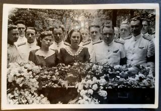 1950s Funeral Of Military Man Navy Dead Coffin Post Mortem Soviet Vintage Photo