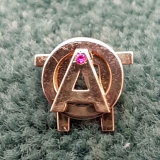 Vintage Alpha Omicron Pi sorority frat gold ruby pin badge - Wow 3