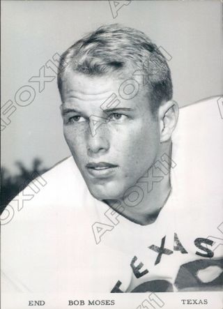 1961 Texas Longhorns Football Player End Bob Moses Press Photo