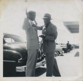 Vintage Photo.  African - American Men Stage Knife Robbery.