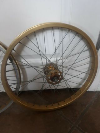Old school bmx Araya 7C 20” Wheels With Sunshine Hubs Vintage gt elf redline jmc 2