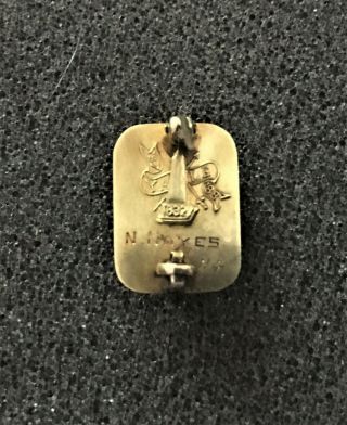 Antique 1914 14k Gold Alpha Delta Phi Fraternity Enameled Pin 3.  5 Grams 4
