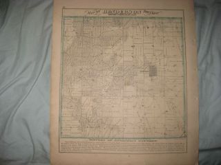 Antique 1870 Henderson Township Knox County Illinois Handcolored Map Nr