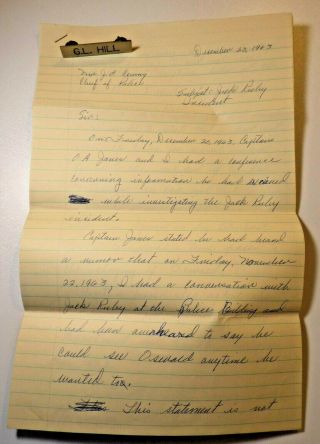 1963 John F Kennedy Jfk Assassination Lee Harvey Oswald Signed Letter
