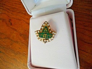 Alpha Kappa Alpha Sorority AKA Solid 10k Yellow Gold Member Badge Pin 3