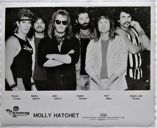 Molly Hatchet Southern Rock Band Press Release Promo Photo Picture B&w 8x10