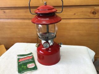 Vintage Coleman 200a Single Mantle Lantern 1964 Red